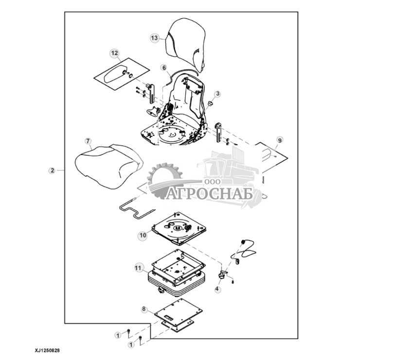 Сиденье с механической подвеской, тканевая обивка (329328 - ) - ST930106 358.jpg